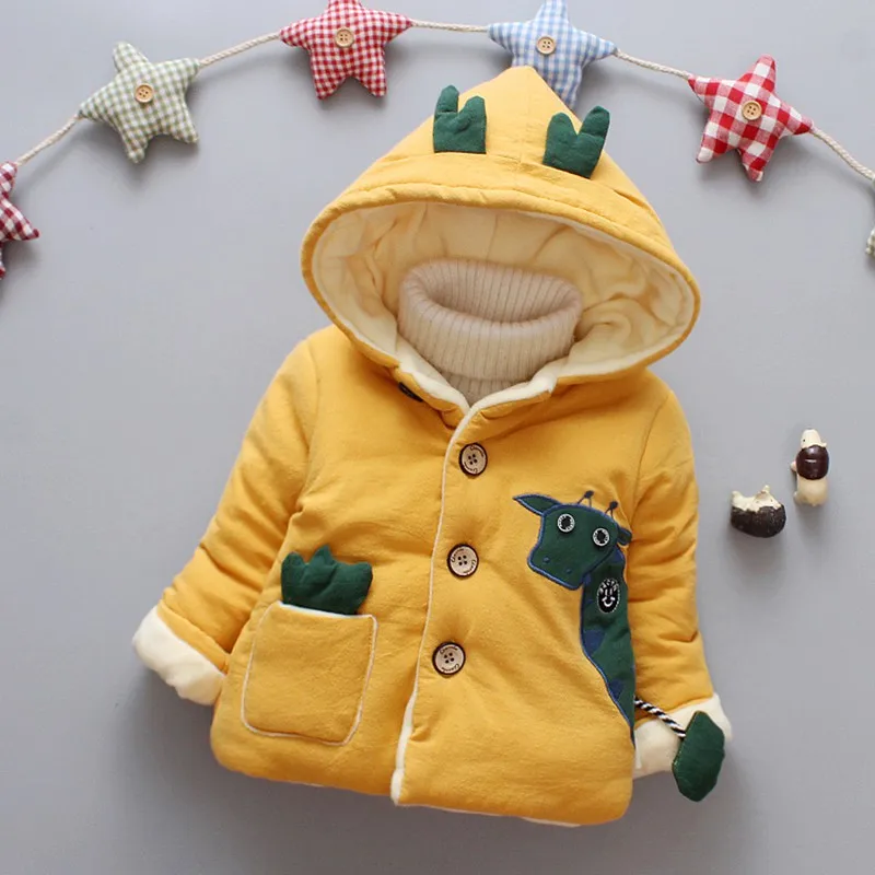 COOTELILI/Детская верхняя одежда; зимнее теплое пальто с капюшоном для мальчиков и девочек; коллекция года; куртки с капюшоном для маленьких девочек; зимняя детская одежда - Цвет: Цвет: желтый