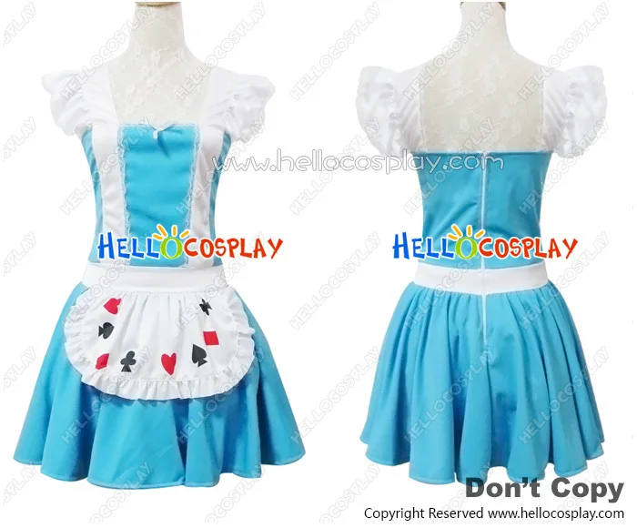 Angel Feather Alice Blue Maid Dress Cosplay Costume H008 Cosplay Costumes AliExpress
