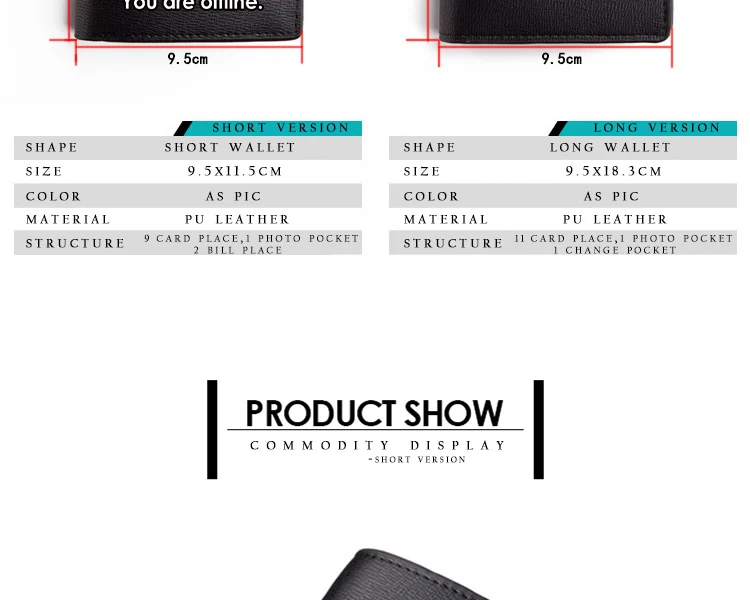 Opera The IT Crowd Wallet Programmer You Are Offline Black Long Wallet PU Purse Men Women Carteira GitHub Commits (2)