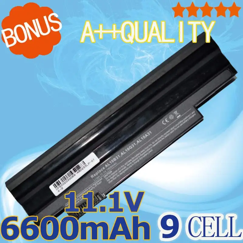 Аккумулятор 6600 мАч для AcerAspire One 522 D255 722 AOD255 AOD260 D255E D257 D257E D260 D270 E100 AL10A31 AL10B31 AL10G31 |