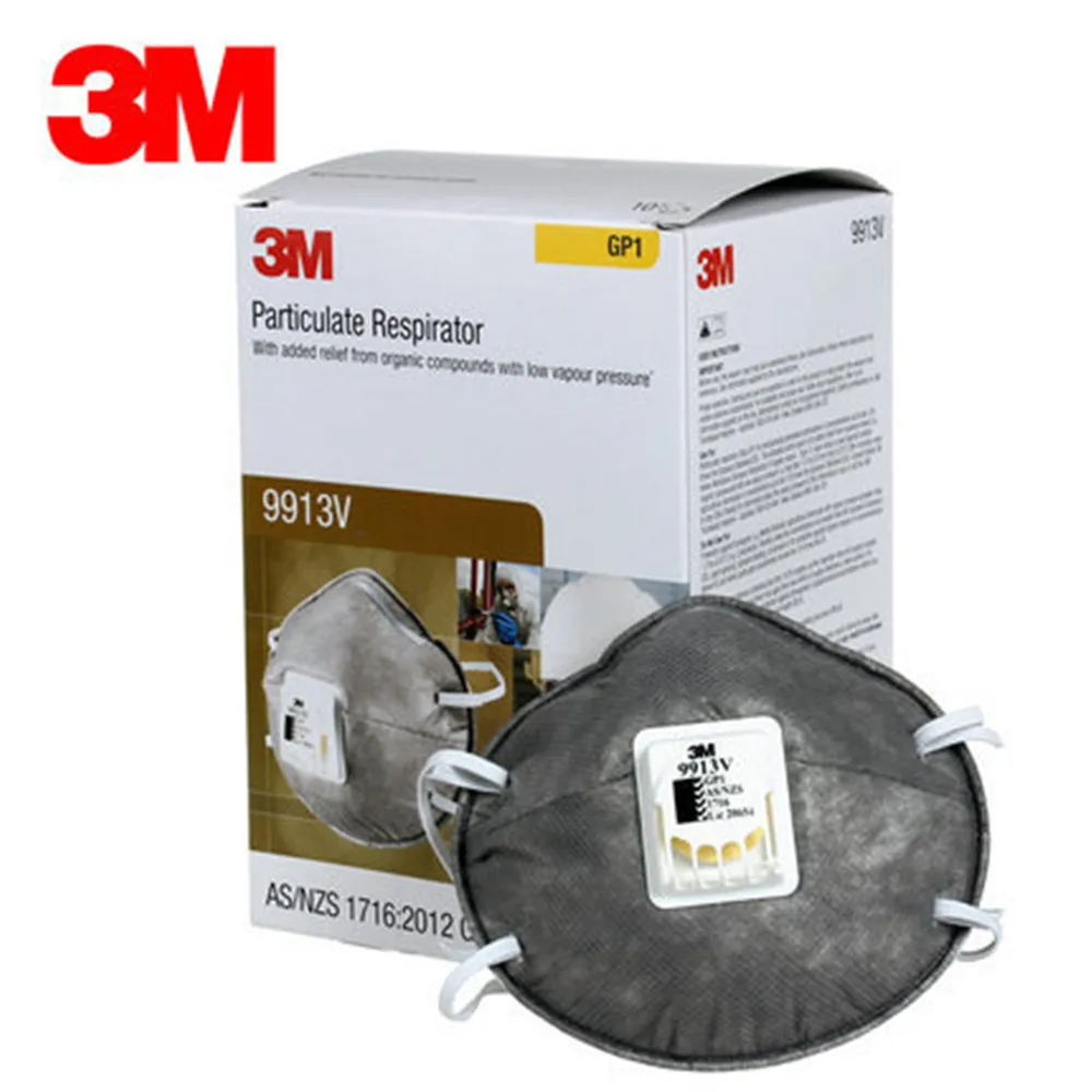 

3M9913V Activated Carbon Protective Mask Anti-organic Vapor Particulates Dust Grinding Haze Dust Masks