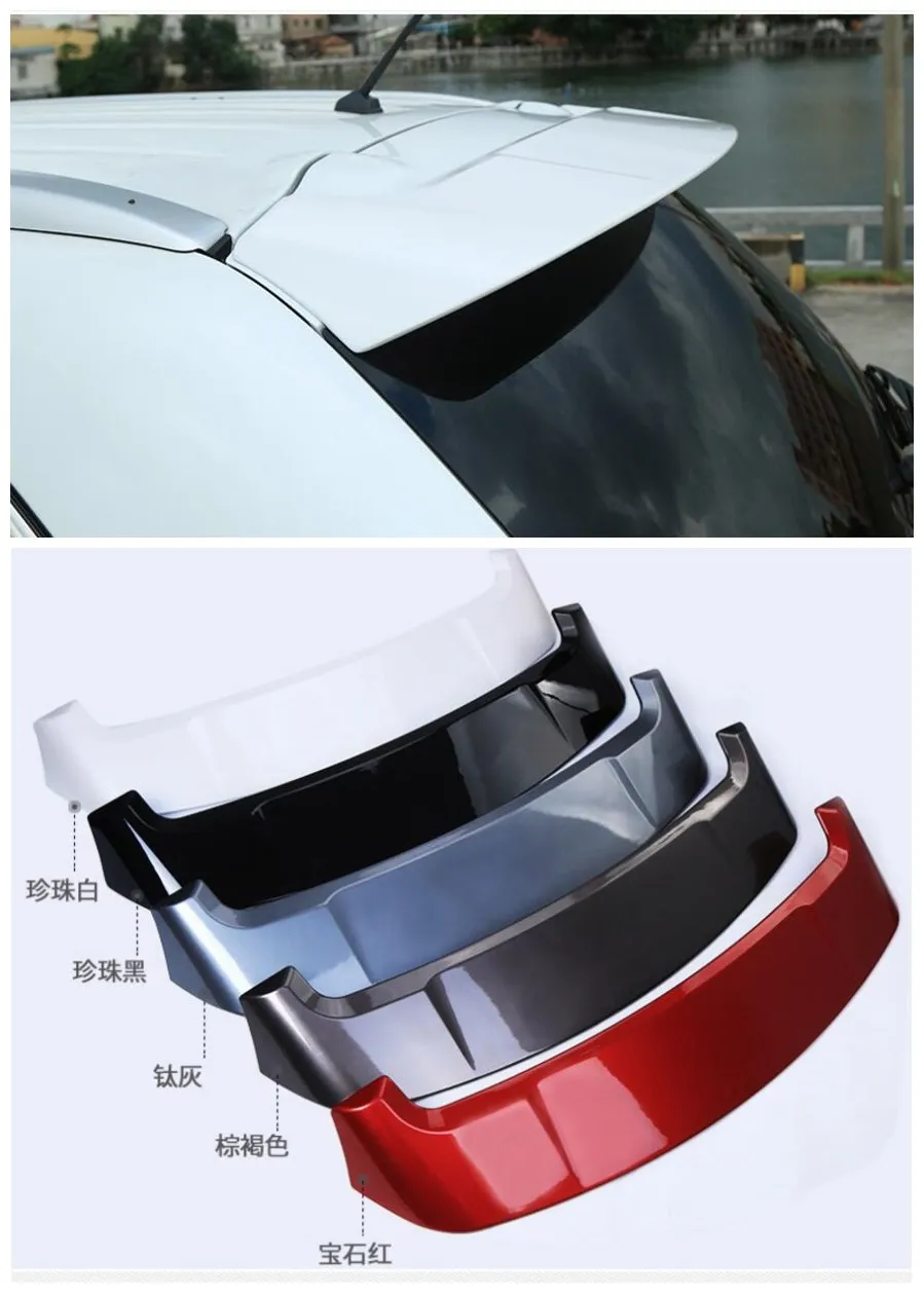 

high quality ABS Paint Car Rear Wing Trunk Lip Spoilers Fits For Mitsubishi Outlander 2016 2017 2018 car Accessories