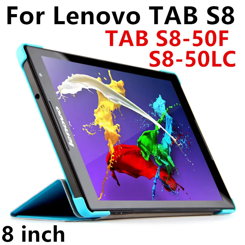 Чехол для lenovo TAB S8 Смарт кожаный чехол Защитный Tablet PC для TAB S8-50F TAB S8-50LC 8 дюймов защитный чехол из искусственной кожи чехол