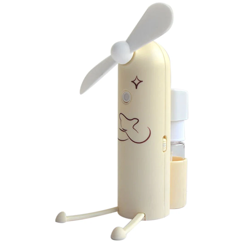 

Creative Mobile Phone Bracket Cartoon Mini Spray Fan Portable Fan Outdoor Charging Small Fan