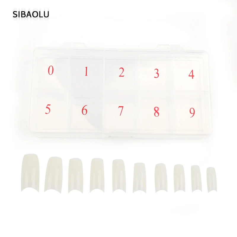 Sibaolu Высокое качество Поддельные Nail Art 500 шт./1000 шт. и 1 коробка накладные ногти