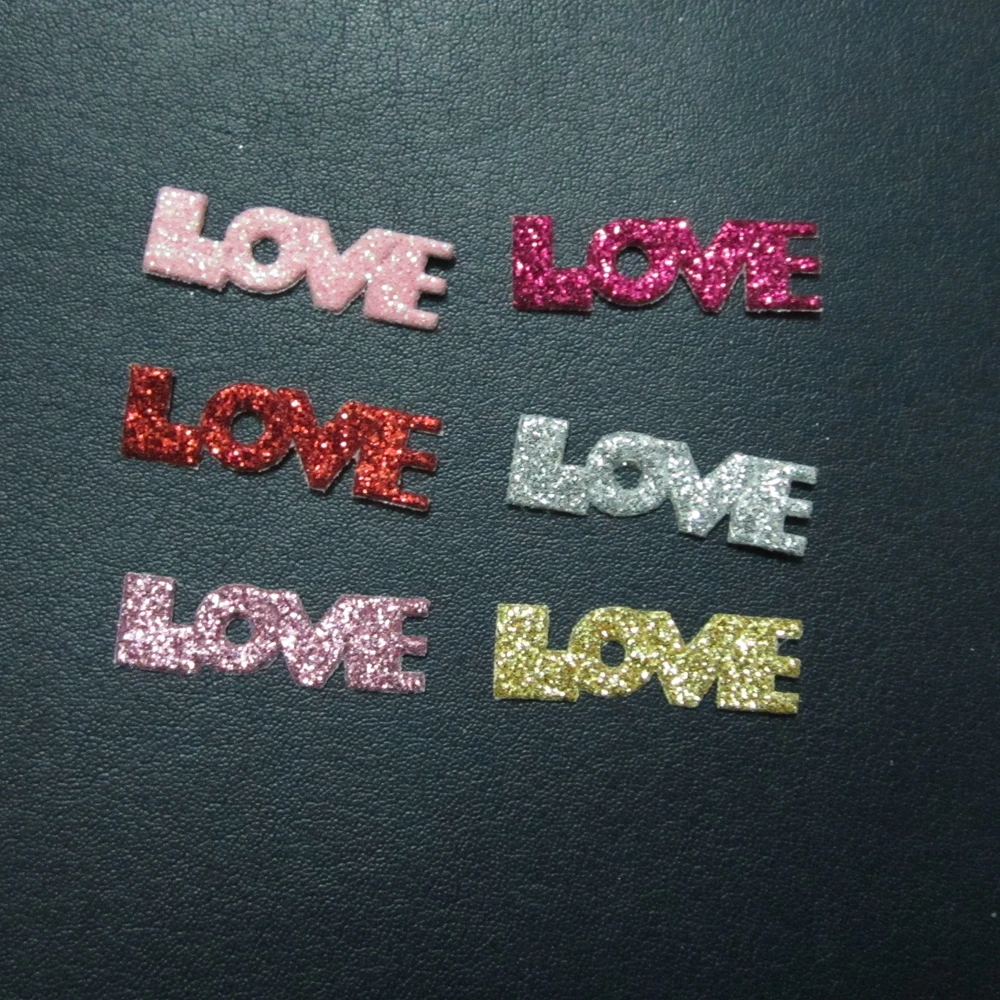 

50pcs 26mm*8mm Embossed "LOVE"Appliques/craft/diy Greeting Card Decoration A19