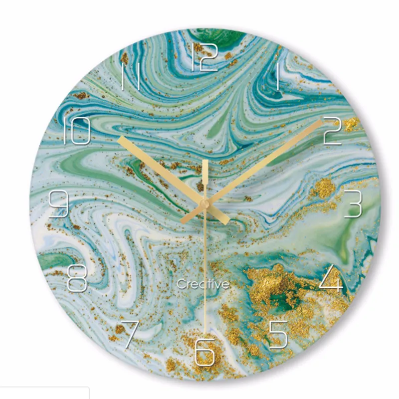 

Wall clock Minimalist quartz watch flower Light luxury series Wall Clocks Home Decoration Living Room Silent 12 inch