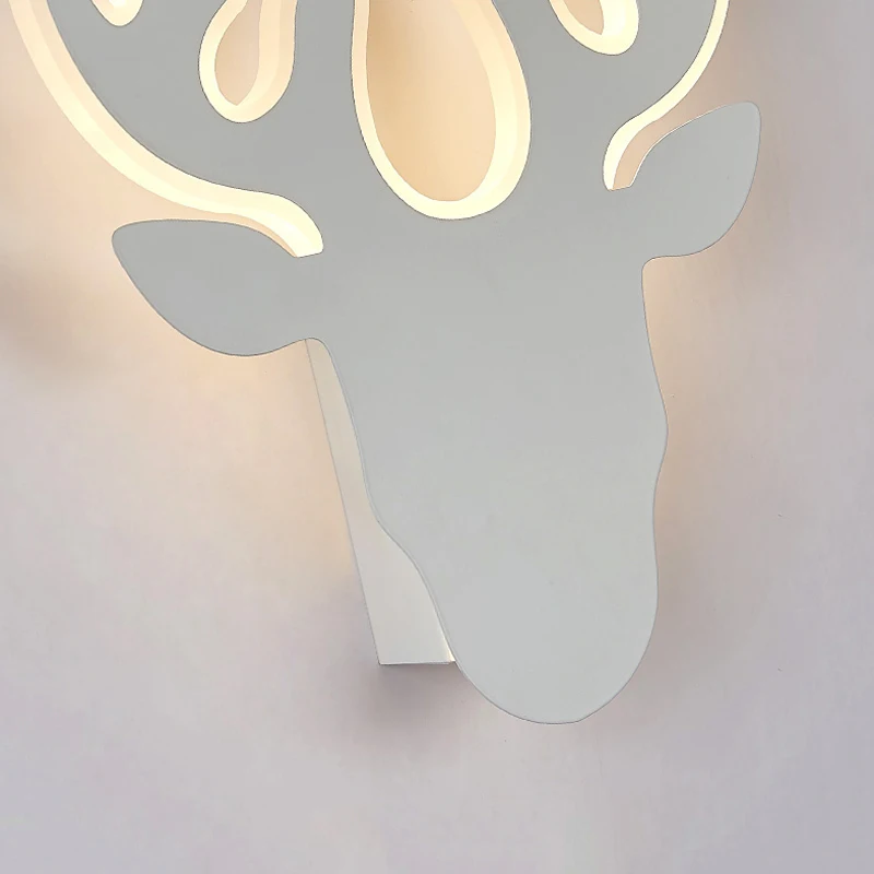 Светодиодный настенный светильник Современный Креативный 16 Вт Сика олень спальня рядом настенный светильник в помещении гостиная столовая коридор освещение Decoratio