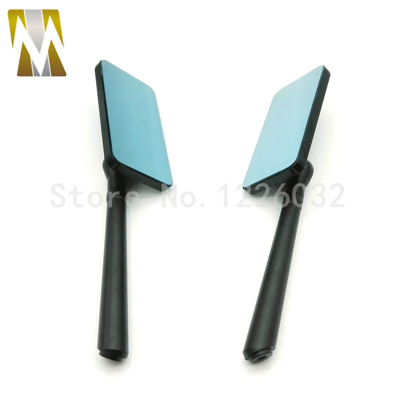

Motorcycle Phone Style Rearview Mirrors Black CNC Side Mirrors Rear View Cruiser edge to edge 8mm 10mm