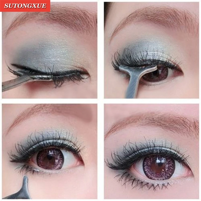 

Multifunction False Eyelashes Eyebrow Auxiliary Tweezers Clip 1PC False Eyelas Multifunctional makeup tool stainless steel
