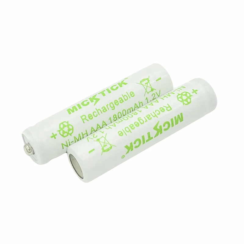 

2Pcs 12X 1.2V AAA aaa 3A 7# NI-MH Battery MICKTICK 1800mAh Rechargeable batteries batteria Digital Batteries camera toys clock