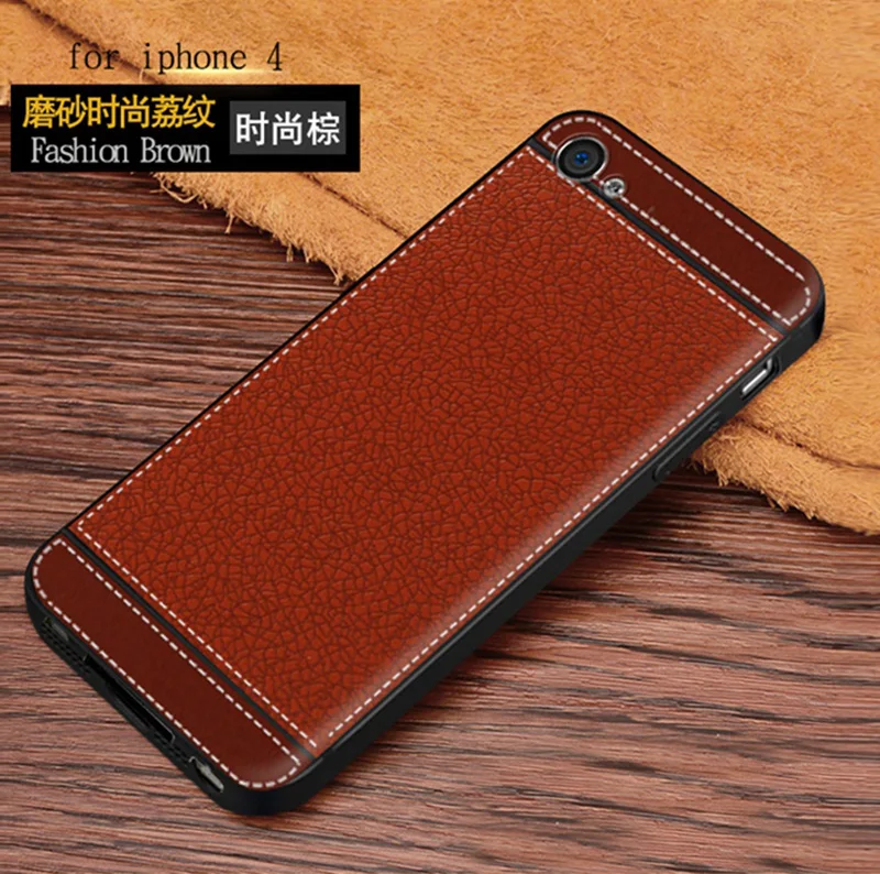 Litchi silicone case iphone 4 4s (8)