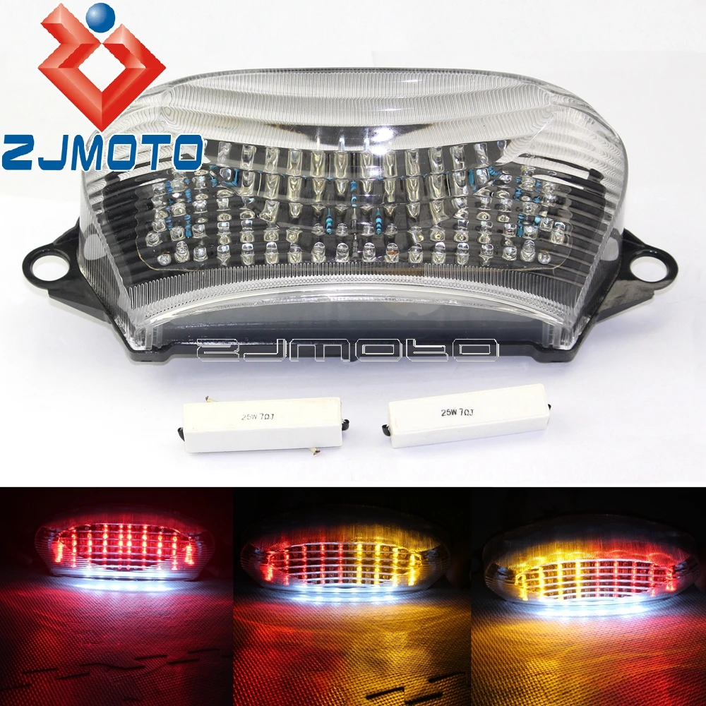 

Motorcycle LED Stop Light For Honda VTR 1000F VTR1000F 1997-2005 Clear Tail Light Smoke Turn Signals Rear Lamp