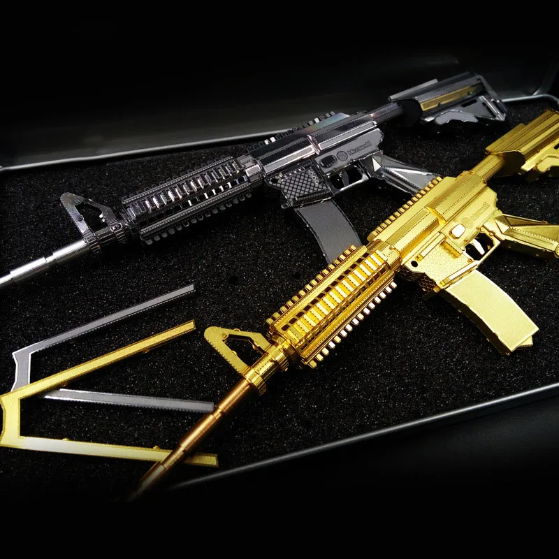 

DIY 3D Stereoscopic Metal MA48 Carbines Military Assemble Model Gun Toys Military Enthusiast Weapon Model Collection Jiasaw Toys