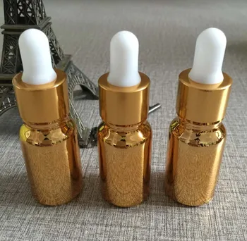 

50pieces/lot 10ml High temperature gold plated dropper bottle,dropper container,essential oil bottle,glass bottle