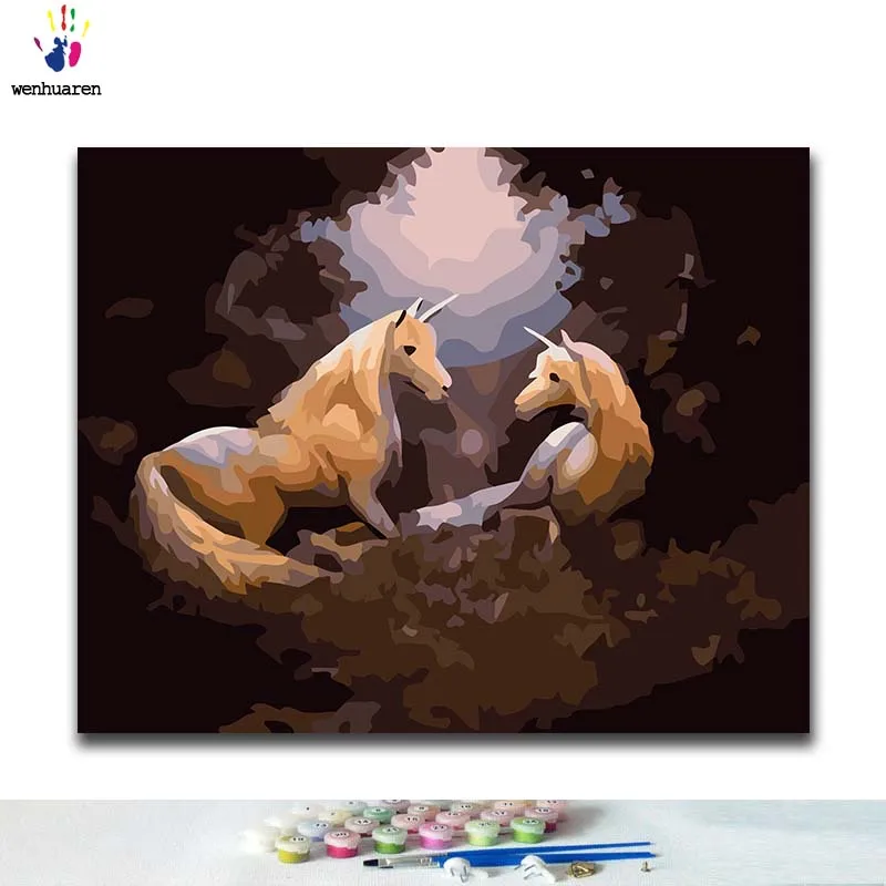 

DIY Coloring paint by numbers Dragon inside anime paintings by numbers with kits 40x50 framed