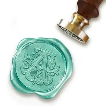 

Scroll Initial Wax Seal Kit - Ceramic Handle & Red Sealing Wax