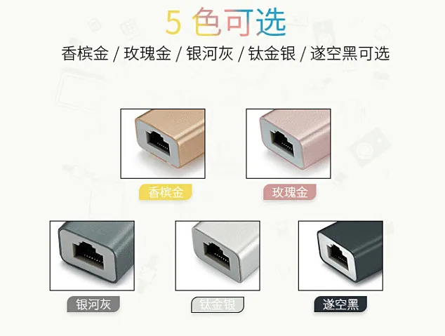 "E ZHOU" EZTC011 тип-c 3,1 гигабитная LAN+ USB3.0 концентратор двойная система свободного привода