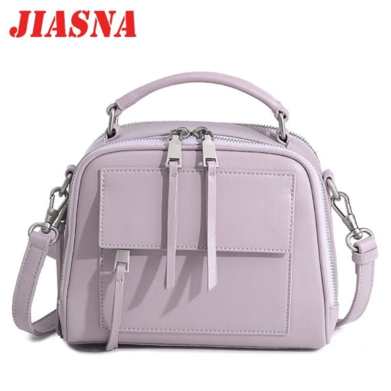 

JIASNA New Women Handbags Genuine Leather Ladies Shoulder Bags Baobao Versatile Design Fashion Famous Brands Message Bag