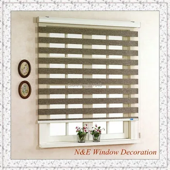 

FREE SHIPPING Popular zebra blinds/hanging screen room divide/double-layer roller blinds/curtain fabric curtain window curtain