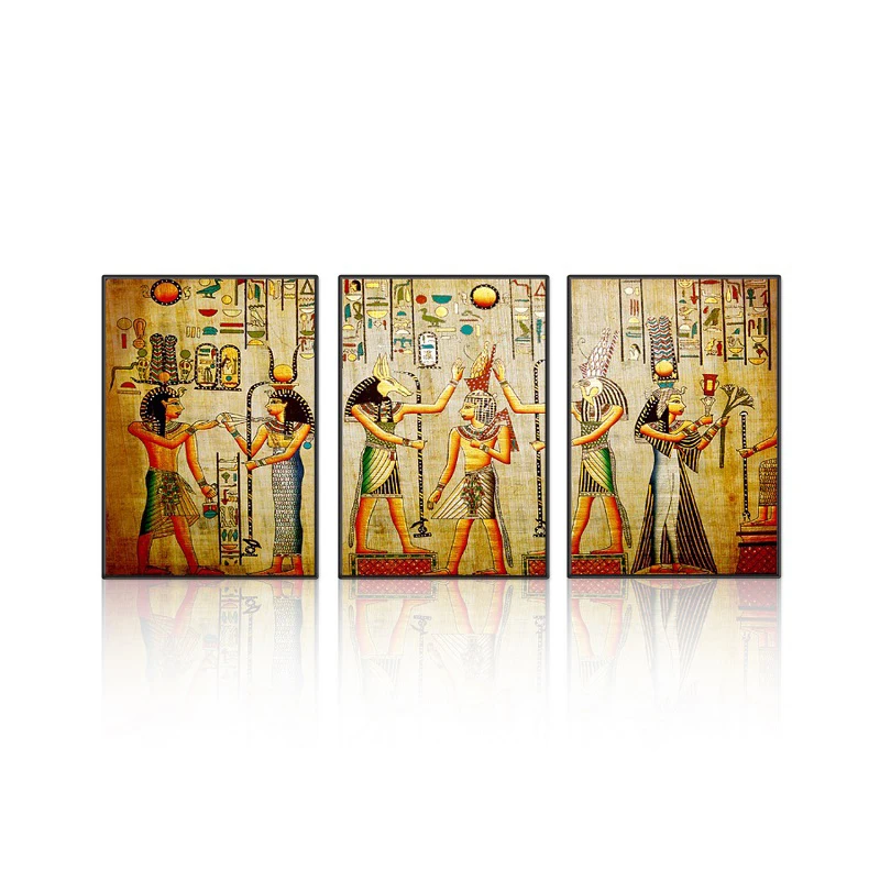 Modular Egypt Poster Canvas Prints Oil Painting 3pcs Ancient Egyptian