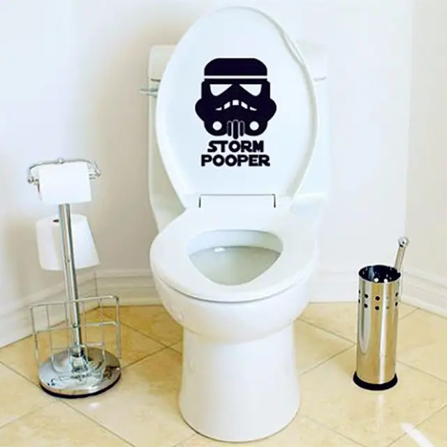 high quality amusing funny storm pooper toilet wall poster seat decal cool star wars bathroom door - Star Wars Bathroom high quality amusing funny storm pooper toilet wall poster seat decal cool star wars bathroom door - Star Wars Bathroom