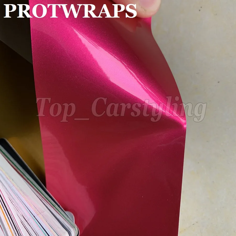 Gloss Metallic candy vinyl car wrap film cast hexis 3m vivide car wrap foil  (16)