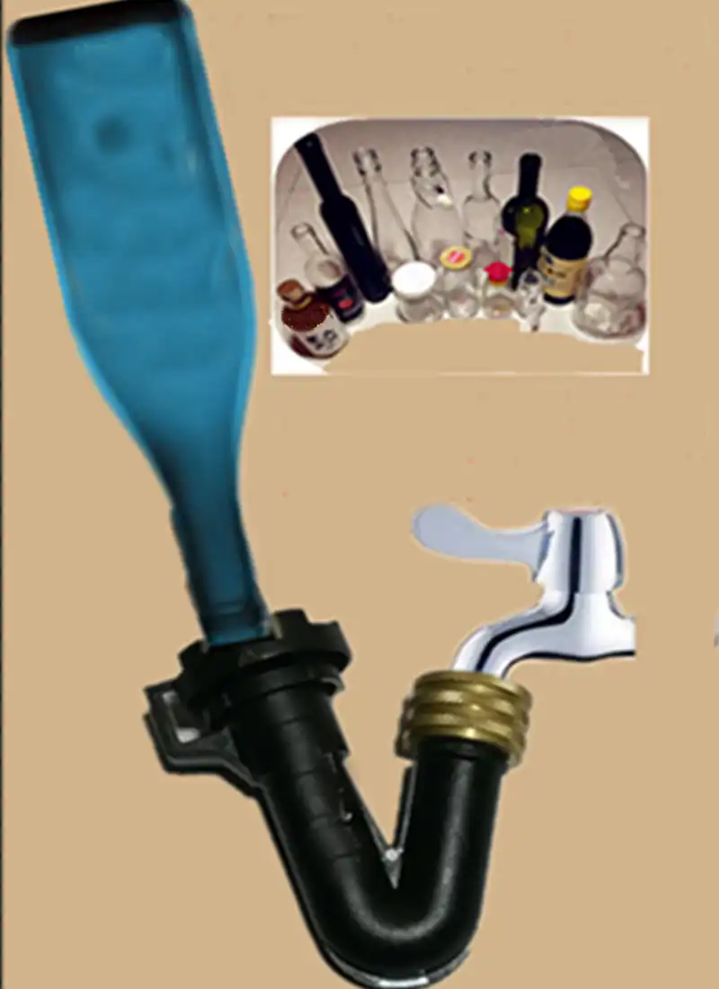 Home Brew Beer Wine Bottle Washer Rinser With Kitchen Faucet Adapte For