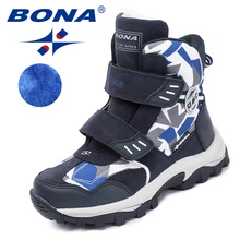 BONA nuevo estilo Popular botas para niños Hook & Loop niños zapatos de invierno punta redonda chicas botas de tobillo cómodo rápido envío gratis