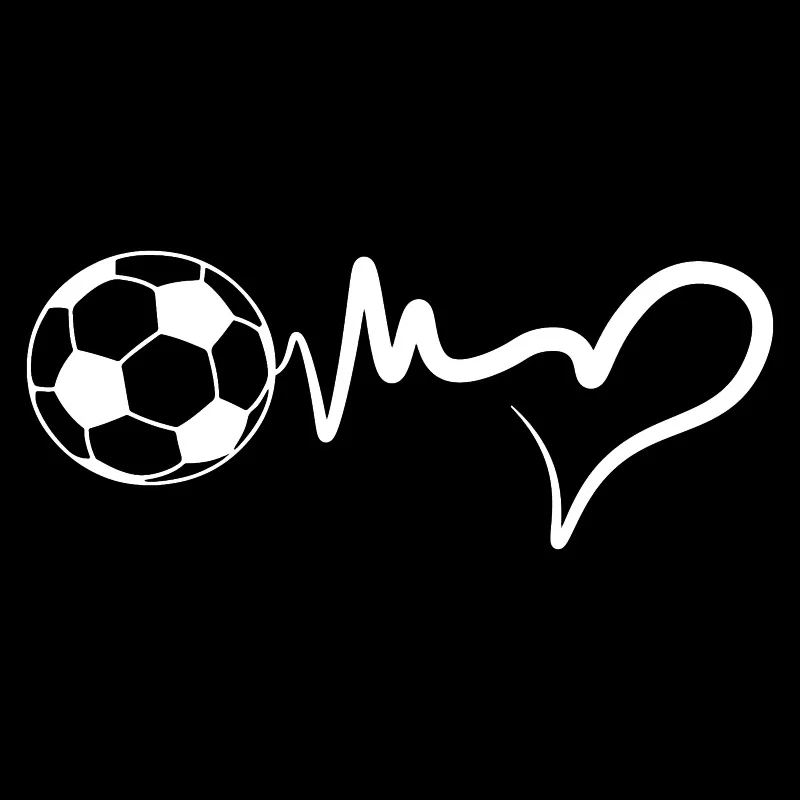 YJZT 16 4 см * 6 Модный Спорт футбольный мяч Heartbeat Виниловая наклейка для мотоцикла