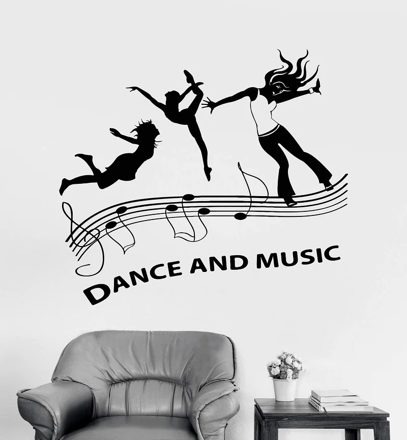 

Vinyl wall applique music dance floor party nightclub stickers, dance hall wall stickers, street dance wall stickers, TW18