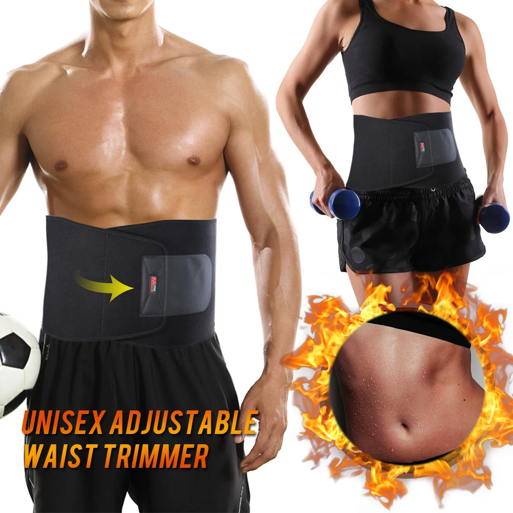 

2019 New Waist Trimmer Belt Adjustable Sports Girdle Belt Breathable Sweat Belt Sport Waist Guard Protector For Women Men