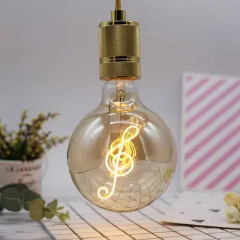 

E27 4W Led Bulbs Vintage Light Bulb Big Edison Bulb Led Filament 4W AC85-265V Decorative Light Bulb Music Note