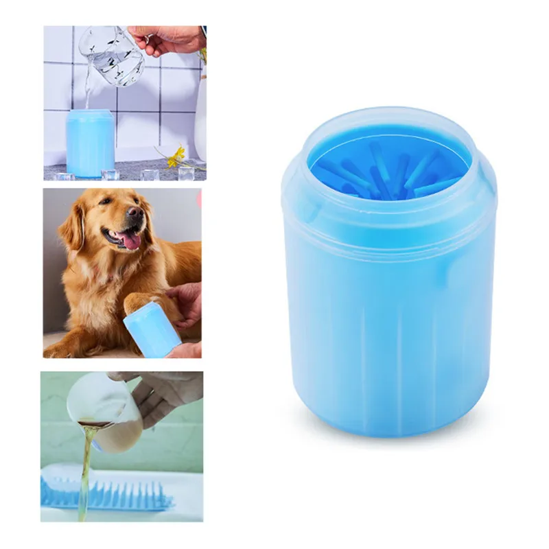 

2019 NEW Pet Cat Dog Foot Clean Cup Dog Paw Cleaner Tool Washer Dirty Cat Foot Cleaning Brush Supplies Pet Accessories L1