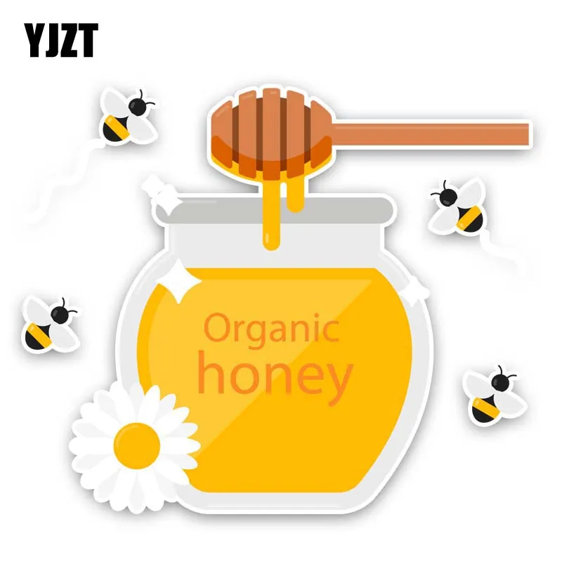 

YJZT 14.7CM*12.4CM Organic Honey Decal Car Sticker PVC Modelling 12-300912