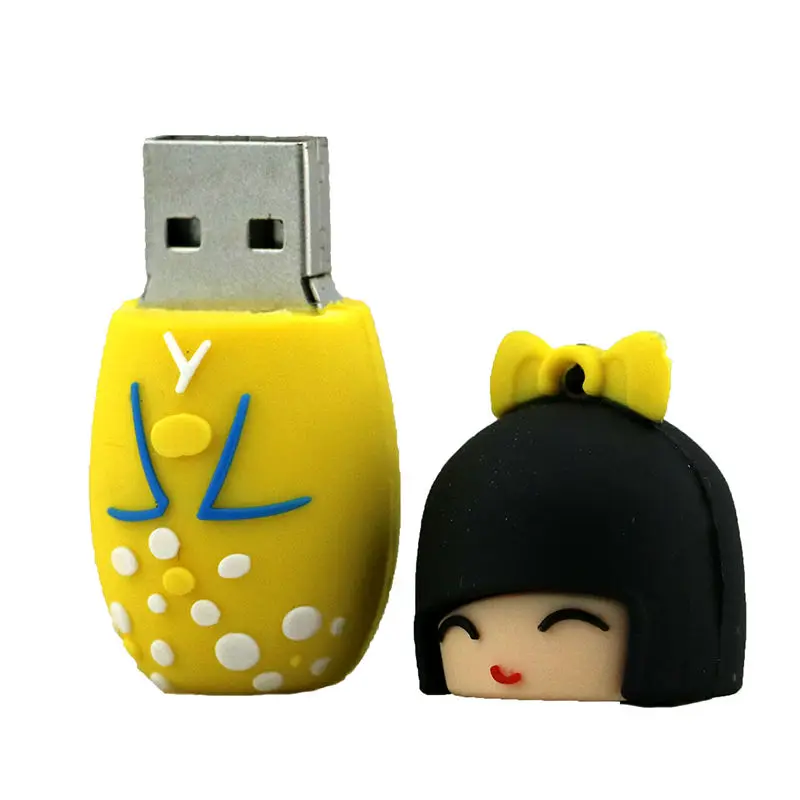 U диск японские куклы кимоно девушка Usb флэш-накопитель 4 ГБ 8 ГБ 16 ГБ 32 ГБ 64 ГБ куклы флэш Usb карта памяти, Флеш накопитель Подарочный диск