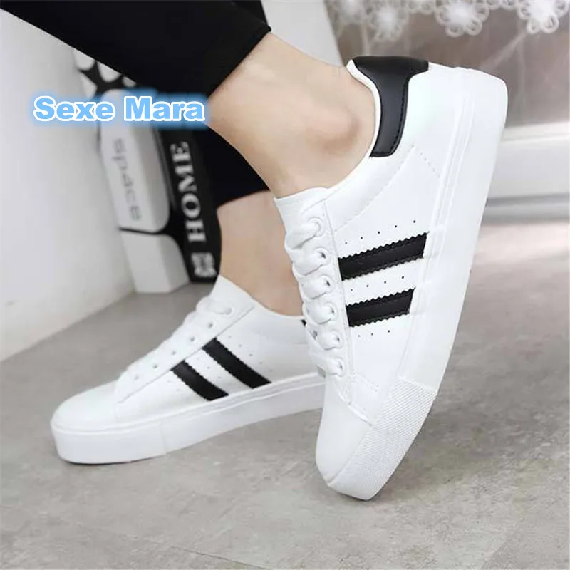 

Running shoes for women leather Trainers woman sneakers white Low help flat Sport shoes women Super star shoes zapatos de mujer
