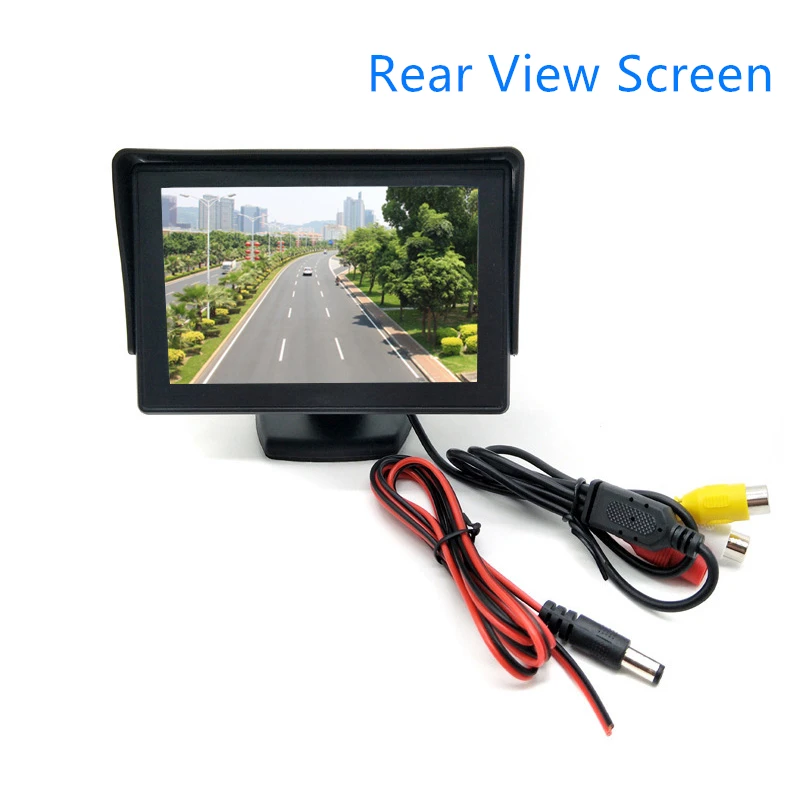 

TOSPRA 4.3 Inch Car Folding Desktop LCD TFT Digital Car Monitor HD Screen For Car Rear View Reverse Camera