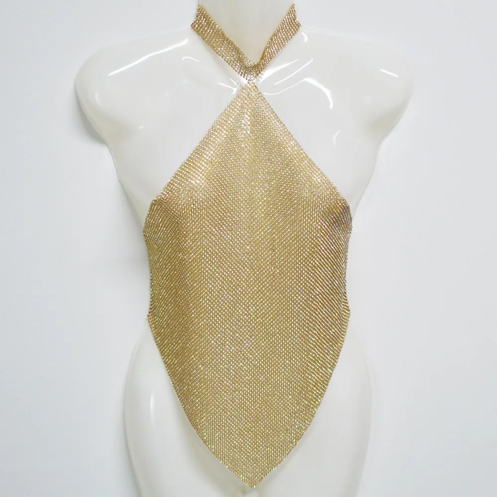 gold metal mesh dress