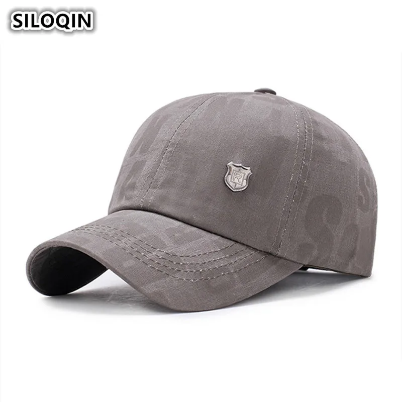 Мужские хлопковые бейсболки Snapback SILOQIN классические с козырьком от солнца