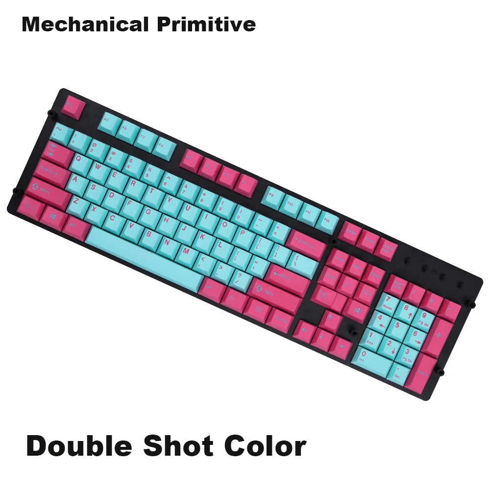 Двойная крышка ключа PBT MP 104 клавиши вишневый профиль MX Переключатель ANSI макет