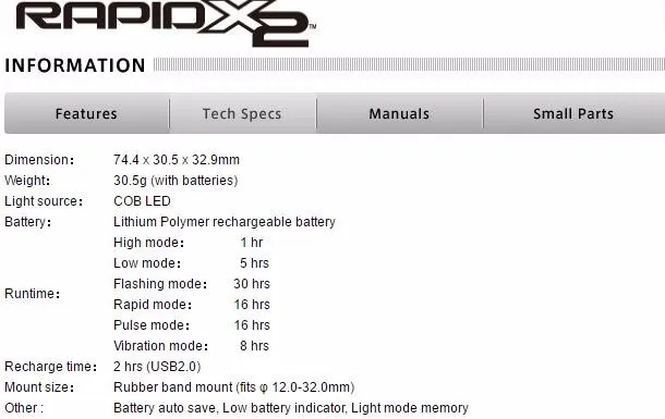 Perfect CATEYE TL-LD710-R Rapid X2 Bicycle Safety Light for Rear from Japan 3