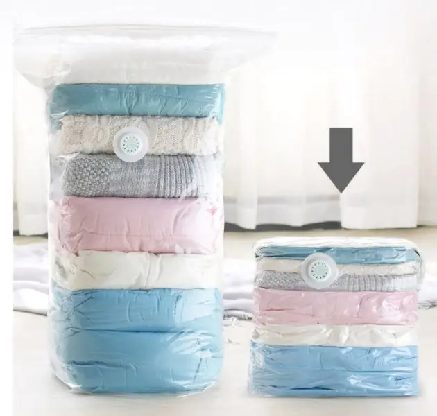 

Press type vacuum compression bag, quilt storage bag,Three-dimensional bag, vacuum bags for clothes, no need to exhaust tools.