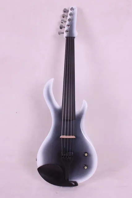 Best Price 5 String 4/4 Electric Violin Guitar Shape Magic White color Big Jack Pickup #4 Best Price 5 String 4/4 Electric Violin Guitar Shape Magic White color Big Jack Pickup #4
