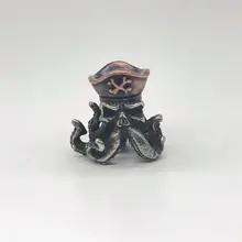 Многоцелевой медь пиратская шляпа Мельхиор Осьминог Череп Бусы на шнурок Паракорд нож инструмент нож-кулон бусины#33