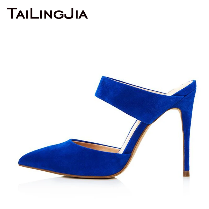 

High Heel Women Pointed Toe Pumps Woman Shoes Slip On Ladies Mules Red Party Shoes Brand Shoes Free Shipping Wholesale 2019