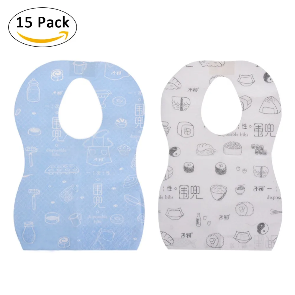15Pcs Baby Disposable Bib Saliva Towel Children Sterile Waterproof