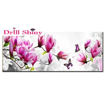 

DIY Embroidery Butterflies play Magnolia Round Diamond Painting Cross Stitch Kits Diamond Mosaic Home decoration painting