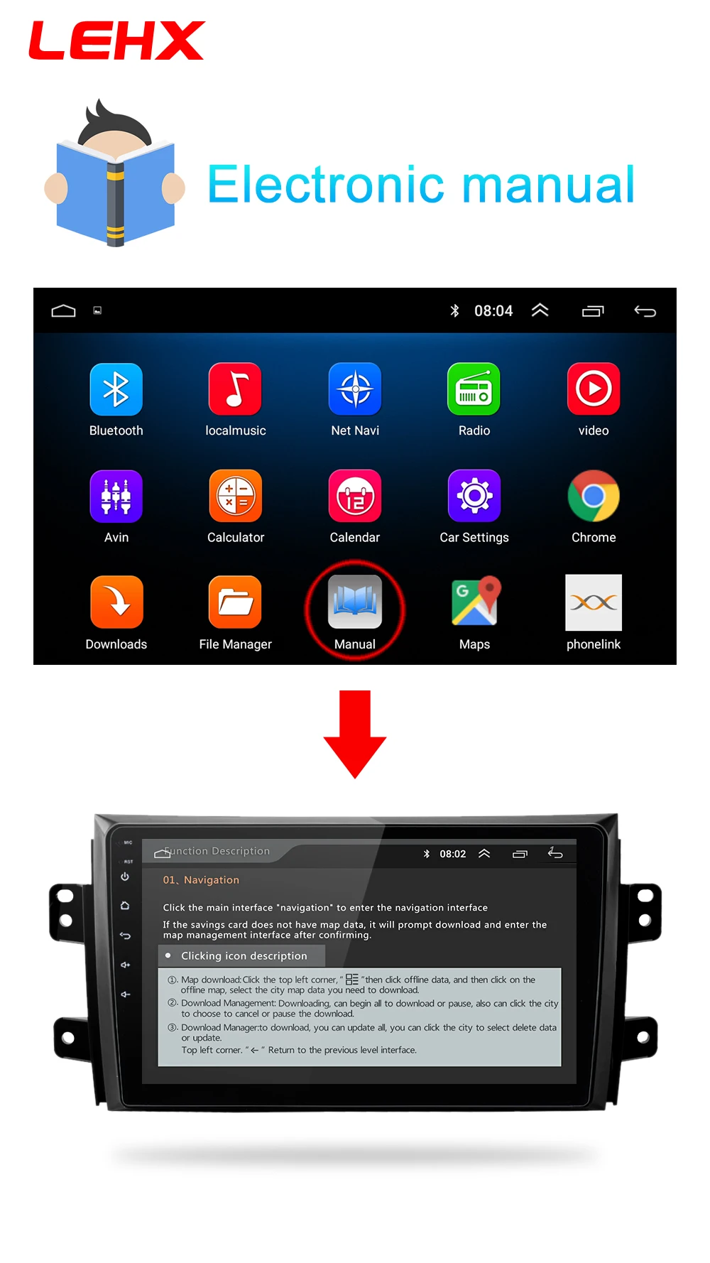 LEHX 2.5D ips экран Автомобильный Радио плеер для Suzuki SX4 2006 2007 2008-2011 2012 2Din Android 8,1 Мультимедиа gps навигационный плеер