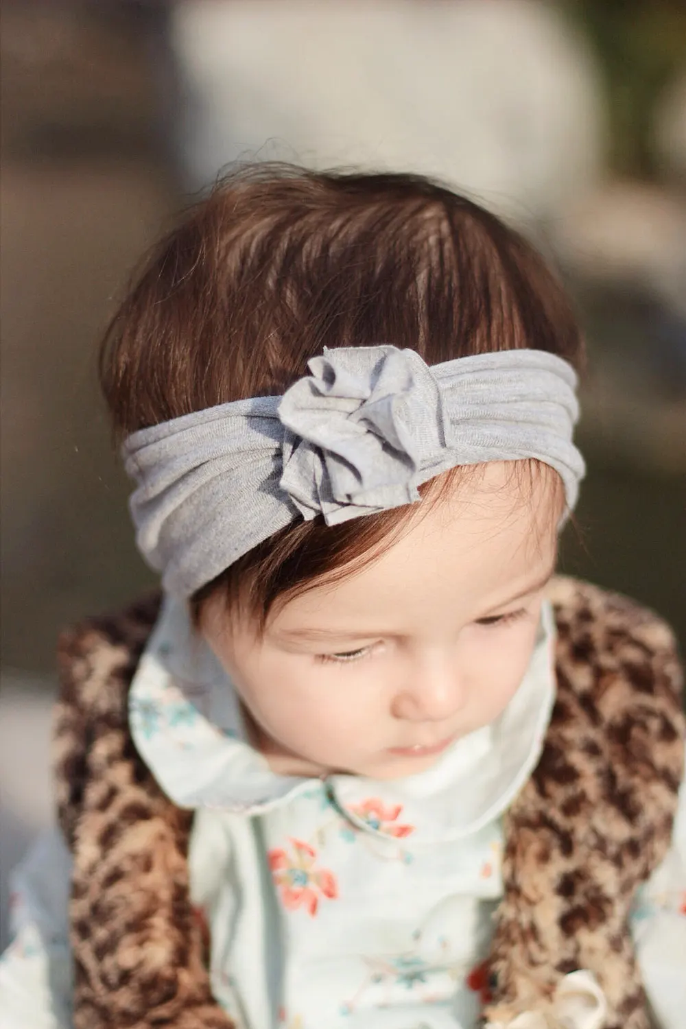 2015 exclusive new fold cotton flower elastic hair band Europe curling